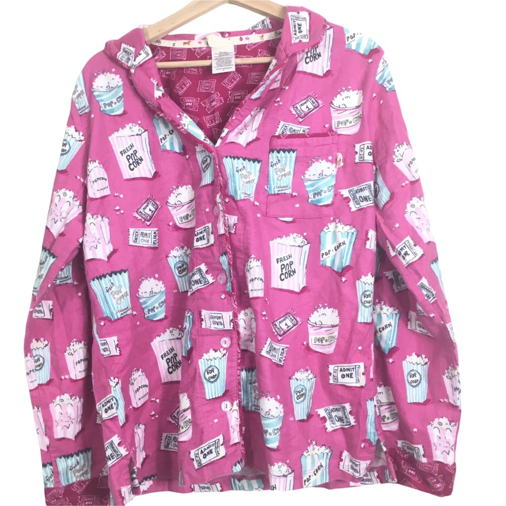 Munki Munki Ladies' Flannel Women's Pajama Top Medium